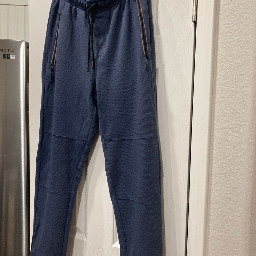 Men's Blue Pants for a lazy day OR the gym. Great for cooler mornings and eveni.